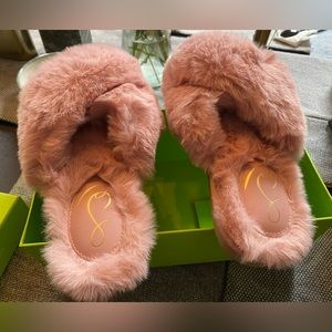 Sam Edelman Jeane Rose Faux Fur Slippers